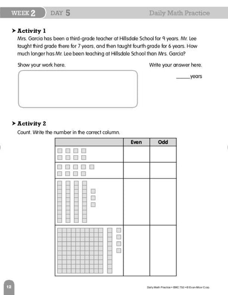 Daily Math Practice, Grade 3