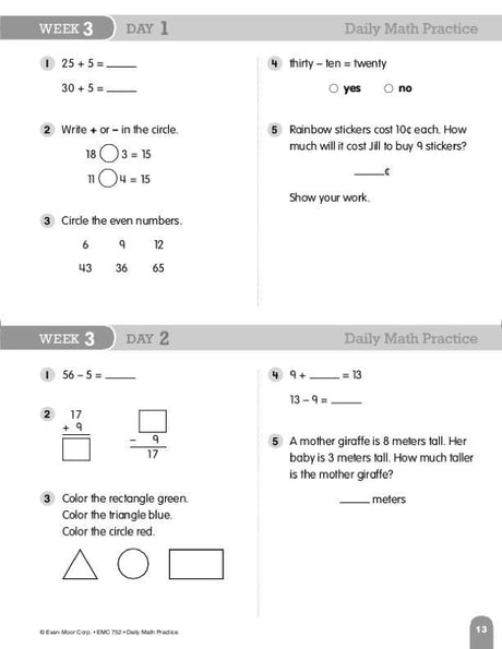 Daily Math Practice, Grade 3