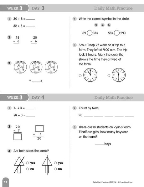 Daily Math Practice, Grade 3