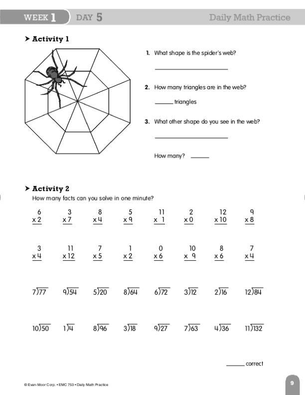 Daily Math Practice, Grade 4