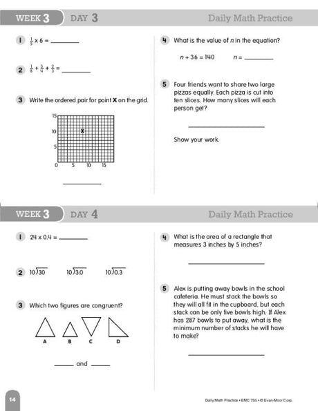 Daily Math Practice, Grade 6+