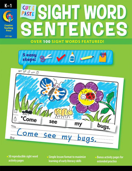 Cut & Paste Sight Word Sentences