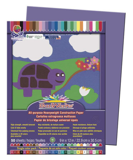 SunWorks® Construction Paper, 9" x 12" Violet