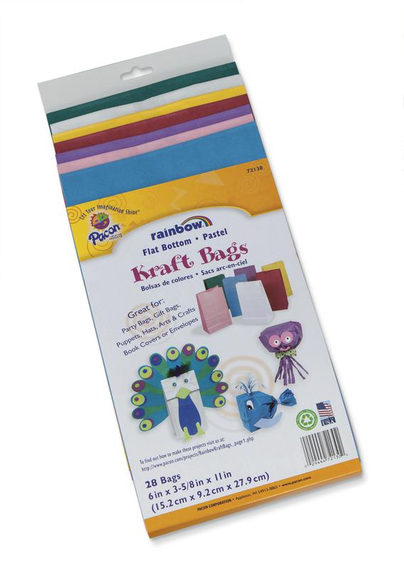 Rainbow® Kraft Bags, Pastel