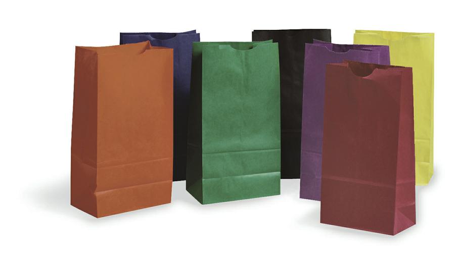 Rainbow® Kraft Bags, Assorted Bright