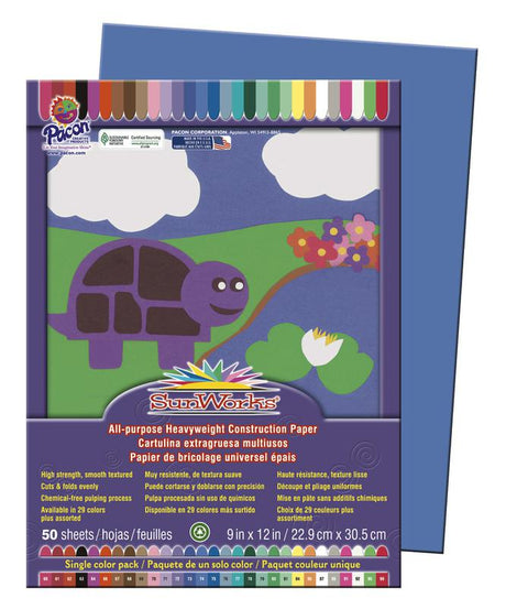 SunWorks® Construction Paper, 9" x 12" Blue