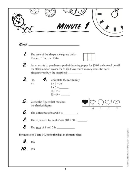 Fourth-Gr Math Minutes