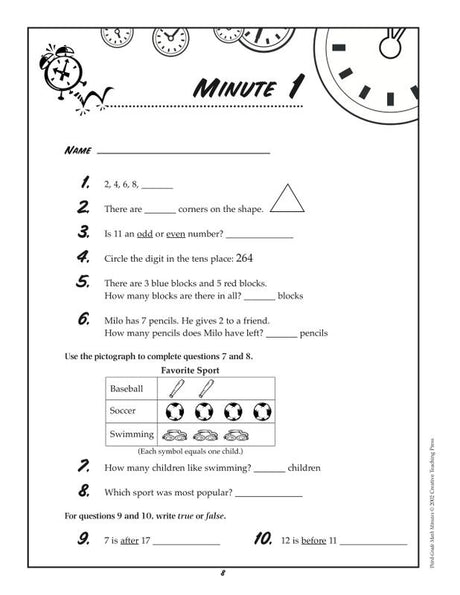 Third-Gr Math Minutes