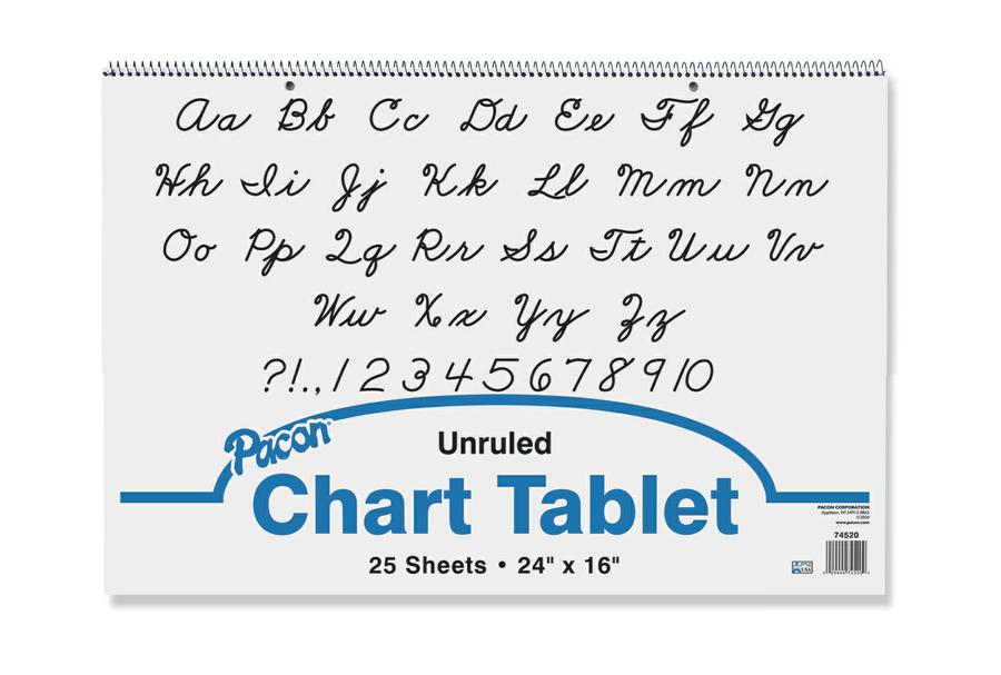 Chart Tablet, 24" x 16", Unruled