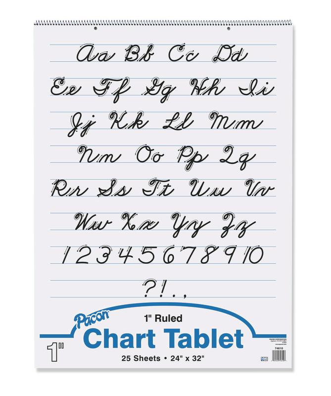 Chart Tablet, 24" x 32", Ruled 1", 25 Count
