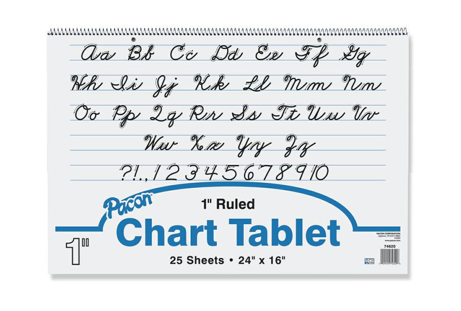 Chart Tablet, 24" x 16", Ruled 1"