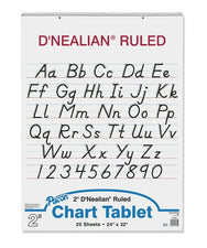 D'Nealian&trade; Chart Tablets, Ruled 2", Manuscript Cover