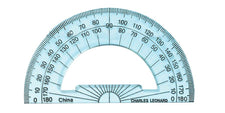 Clear Plastic Protractor, 4"