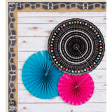Chalkboard Brights Hanging Paper Fans