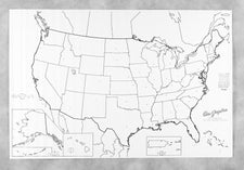 Learning Walls® United States Map, 48" x 72"