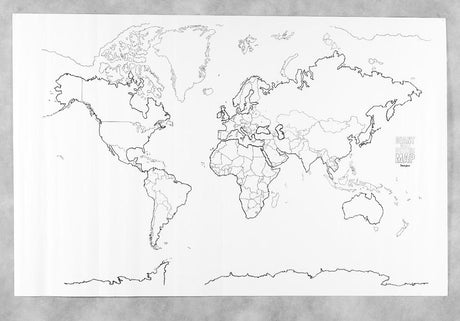 Learning Walls® World Map, 48" x 72"