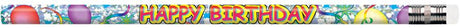Pencils Happy Birthday Glitz 12Pk