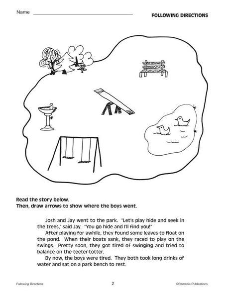 Remedia Publications Critical Thinking Skills Activity Book: Following Directions
