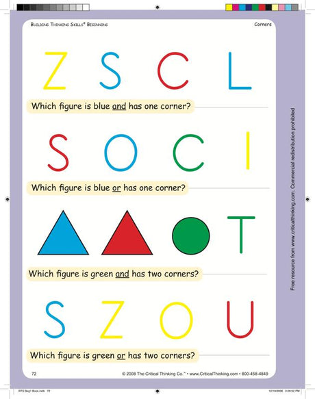 Building Thinking Skills Beginning