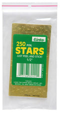 Stickers Foil Stars 1/2 In 250/Pk Gold