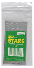 Stickers Foil Stars 1/2 Inch 250/Pk Silver