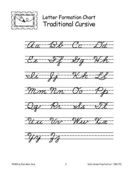 Daily Handwriting Practice, Traditional Cursive