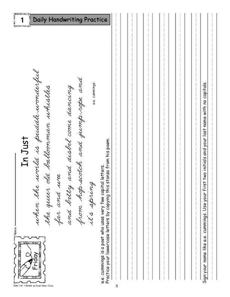 Daily Handwriting Practice, Traditional Cursive