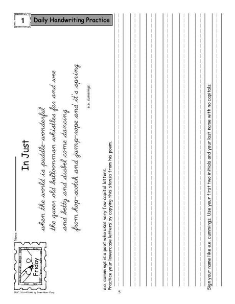 Daily Handwriting Practice, Contemporary Cursive