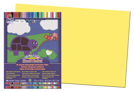 SunWorks® Construction Paper, 12" x 18" Yellow