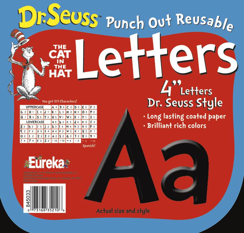 Dr. Seuss™ Black 4" Deco Letters