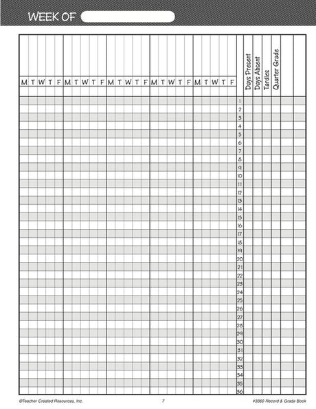 Plaid Record & Grade Book