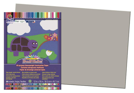 SunWorks® Construction Paper, 12" x 18" Gray