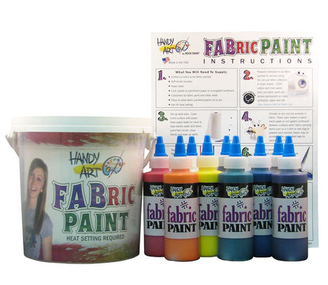 Handy Art Fabric Paint Bucket Kit 9 - 4oz Bottles
