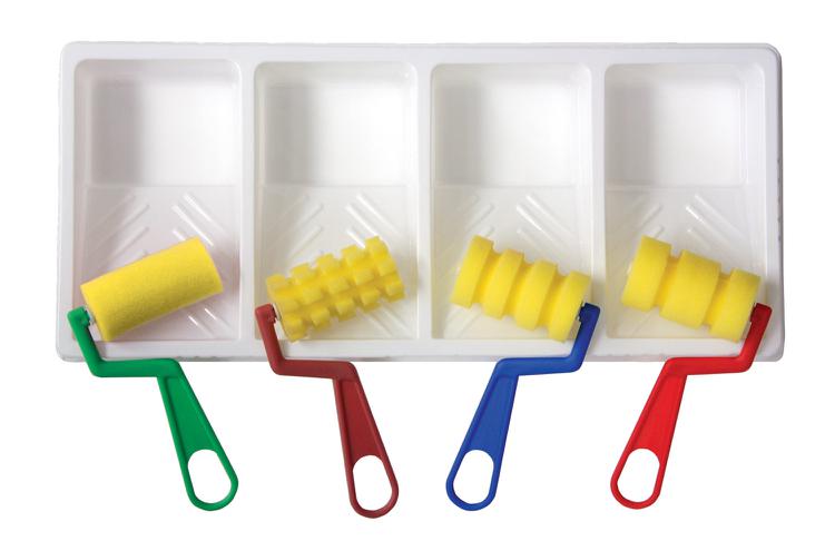 WonderFoam® Foam Rollers & Paint Tray - 4 Piece Set