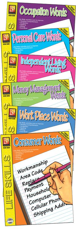 Remedia Publications Life Skills Activity Books, Set Of 6 Books