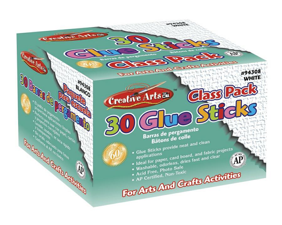 Glue Sticks Classpack, .28 Oz White