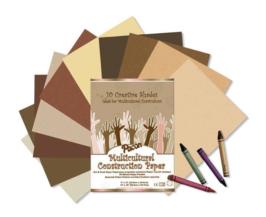 SunWorks® Shades of Me Construction Paper, 5 Assorted Skin Tone Colors,  30.5cm x 45.7cm x, 50 Sheets/pkg_