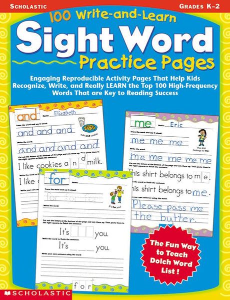 100 Write-and-Learn Sight Word Practice Pages