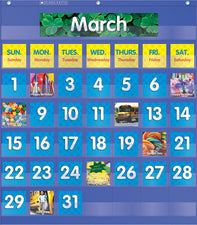 Monthly Calendar Pocket Chart Gr K-5
