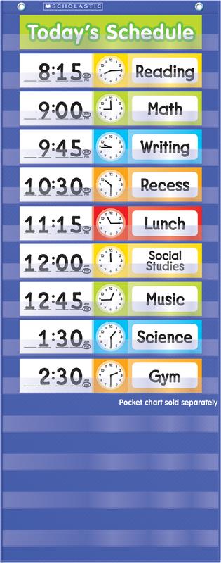 Schedule Cards Pocket Chart Add Ons