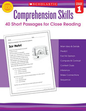 Comprehension Skills: 40 Short Passages for Close Reading: Grade 1