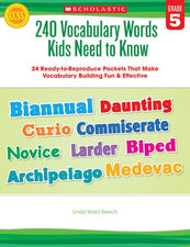 240 Vocabulary Words Kids Need to Know: Grade 5