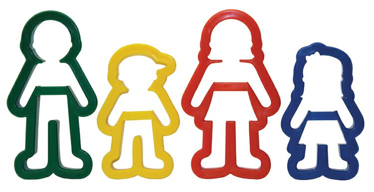 Dough Cutters - Family Shapes - 4 Pack