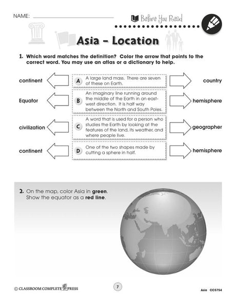 World Continents Series Asia