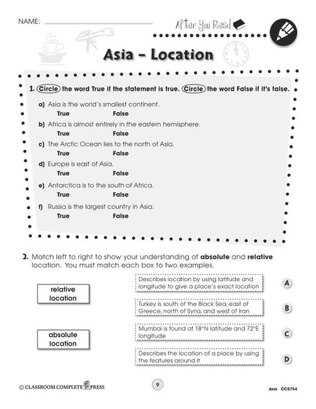 World Continents Series Asia