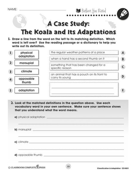 Ecology & The Environment Series Classification & Adaptation