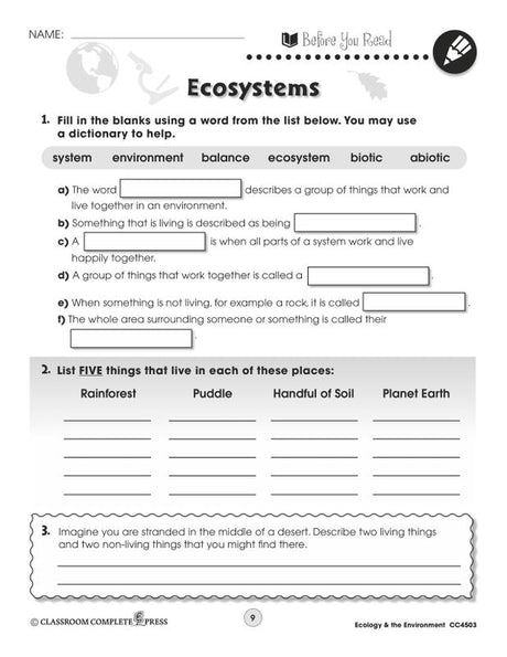 Ecology & The Environment Series Ecology & Environments Big Book