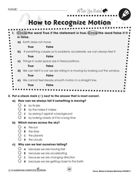 Force Motion & Simple Machines Big Book