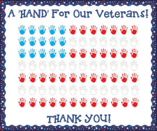 A Hand For Our Veterans! - Veterans Day Bulletin Board