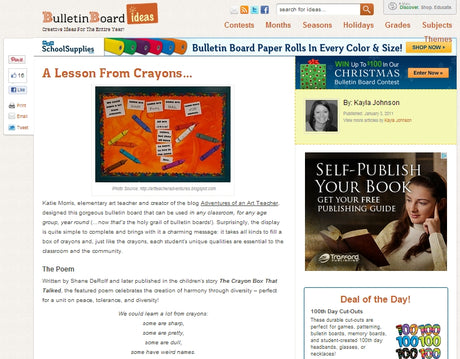 The Crayon Box That Talked - MLK Day Bulletin Board Ideas
